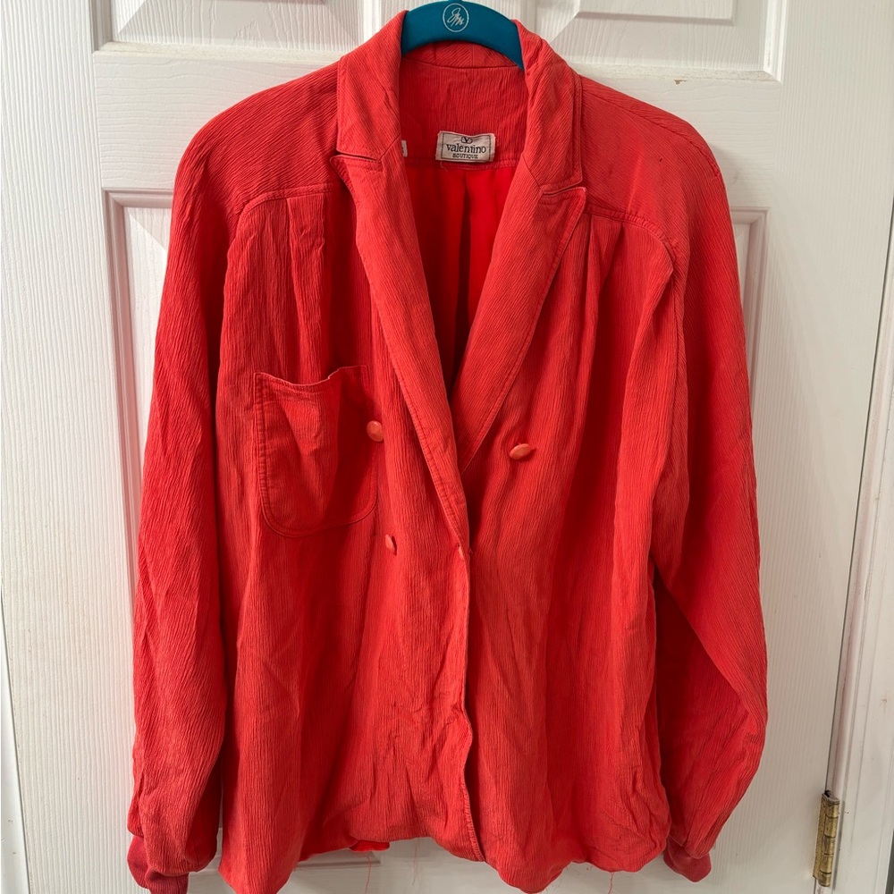 VALENTINO VINTAGE SILK JACKET BLAZER SZ 8 GUC
